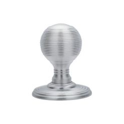 Delamain Reeded Door Knobs Satin Chrome