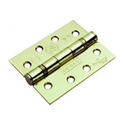 Ball Race Hinges 100mm x 76mm Electro Brassed 