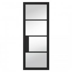 Chelsea Internal Black 4L Clear Glazed Door