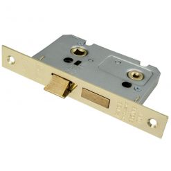 Easi T Bathroom Lock 75mm Electro Brassed
