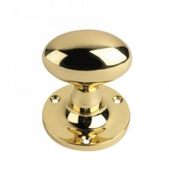 Oval Door Knobs Polished Brass