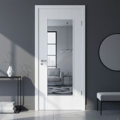 New England Internal White Primed Clear Glazed Door