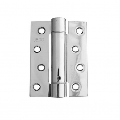 Jedo Steel Single Action Spring Hinges 102mm x 76mm Polished Chrome