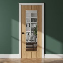 Nova Scotia Internal White Oak 1 Lite Clear Glazed Finished Door