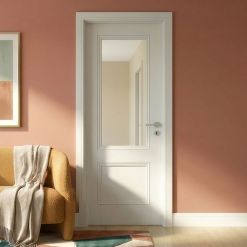 Marlborough Internal White Primed Clear Glazed Door