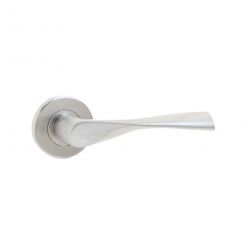 Vecta Door Handle on Rose Satin Stainless Steel