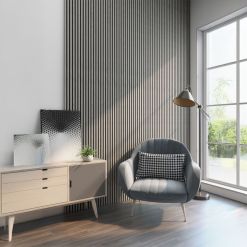 Grey Oak Veneer Wrapped MDF Acoustic Wall Panel 2400 x 600mm