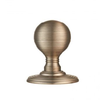 Delamain Reeded Door Knobs Satin Nickel