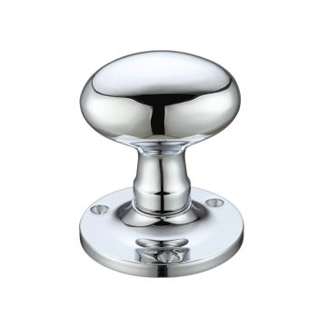 Oval Door Knobs Polished Chrome