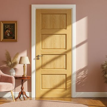 Contemporary Internal White Oak Finished Door
