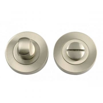 Bathroom Turn & Release Satin Nickel