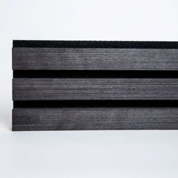 Black Veneer Wrapped MDF Acoustic Wall Panel 2400mm x 600mm
