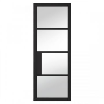 Chelsea Internal Black 4L Clear Glazed Door