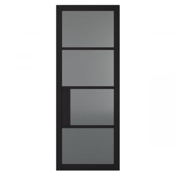 Chelsea Internal Black 4L Tinted Glazed Door