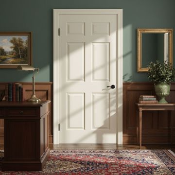 Colonist Woodgrain Internal White Primed 6 Panel Door