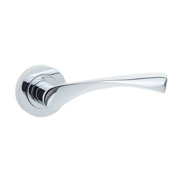 Comet Door Handle On Rose Polished Chrome