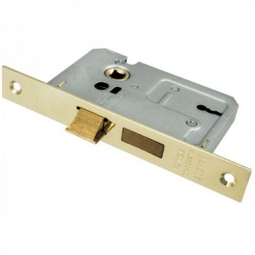 Easi T Residential 3 Lever Sashlock 65mm Electro Brassed