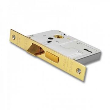 Easi T Residential 3 Lever Sashlock 75mm Electro Brassed