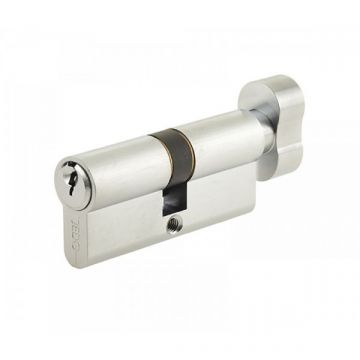 Euro Cylinder & Turn 70mm Satin Chrome