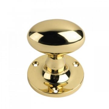 Oval Door Knobs Polished Brass