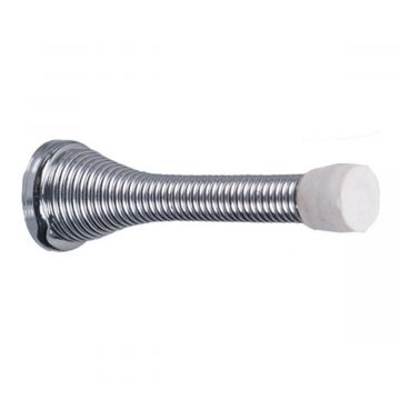 Flexible Door Stop 75mm Nickel Plated