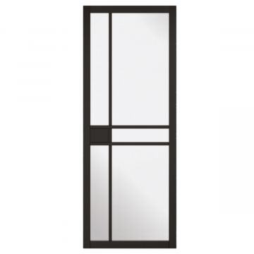 Greenwich Internal Black Clear Glazed Door