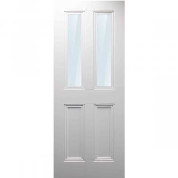 Harberton Internal White Primed 2 Lite Clear Glazed Door