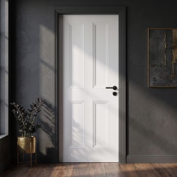 Harberton Smooth Internal White Primed 4 Panel Door