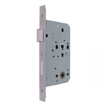 Hoppe Mortice Bathroom Lock 60mm Satin Stainless Steal 