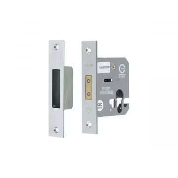 Hoppe Euro Deadlock 76mm Satin Chrome