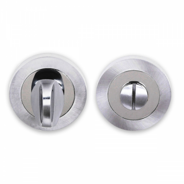 Concealed Round Bathroom Turn & Release Polished & Satin Chrome