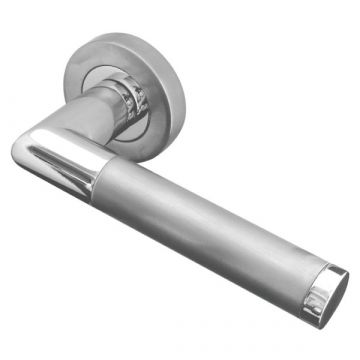 Mitred Handle on Rose Polished & Satin Chrome