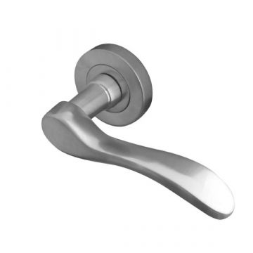 Turin Door Handle on Rose Satin Chrome