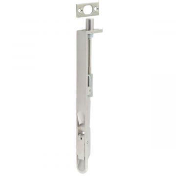 Lever Action Radiused Flush Bolt 200mm x 20mm Satin Stainless Steel
