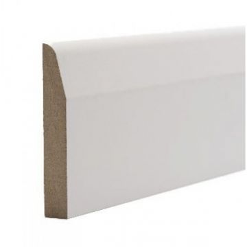 MDF White Primed Chamfered & Rounded Skirting 119mm x 5.4mt