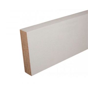 MDF White Primed Square Edge Skirting 100mm x 5.4mt