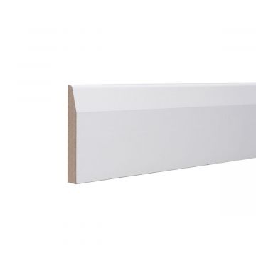 MDF White Primed Bevelled Skirting 18mm x 144mm