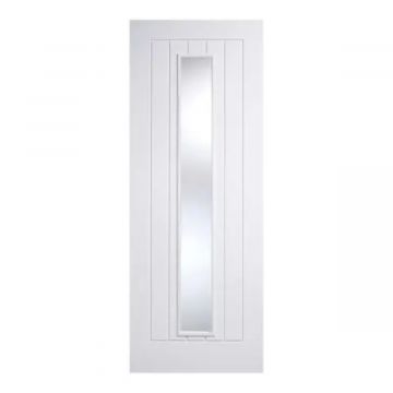 Mexicano White Primed 1 Light Clear Glazed Door