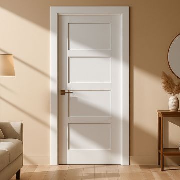 Shaker Internal White Primed 4 Panel Door