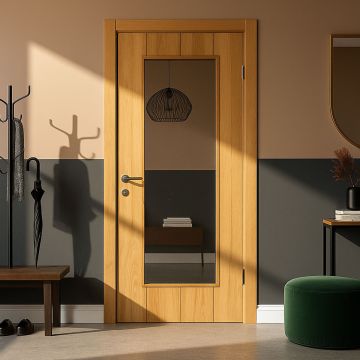 Nova Scotia Internal White Oak 1 Lite Clear Glazed Finished Door