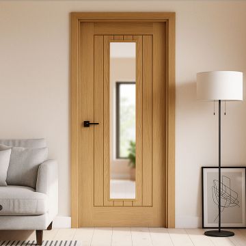 Mexicano Internal White Oak 1 Lite Clear Glazed Finished Door