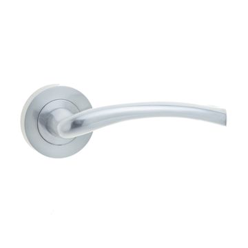 Opal Lever on Rose Door Handle Satin Chrome