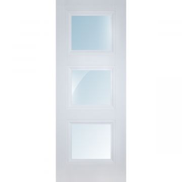 Osbourne Internal White Primed 3 Lite Clear Glazed Door