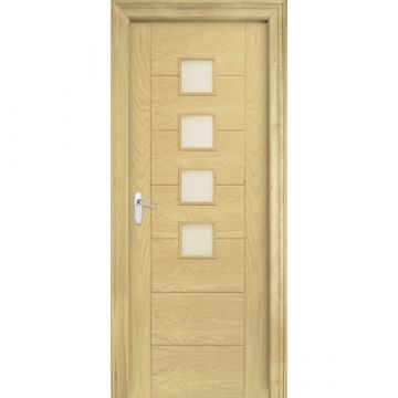 Palermo Internal White Oak 4 Lite Unlgazed Finished Door