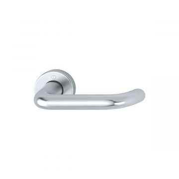 Paris Door Handle on Rose Satin Anodised Aluminium