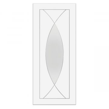 Pesaro Internal White Primed Clear Glazed Door
