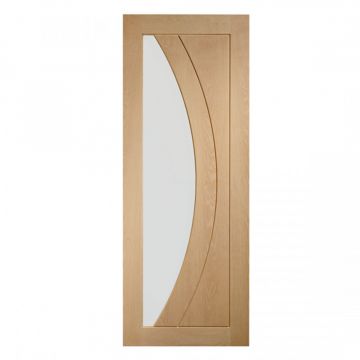 Salerno Internal White Oak Clear Glazed Finished Door