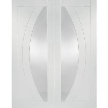 Salerno Internal White Primed Clear Glazed Pair