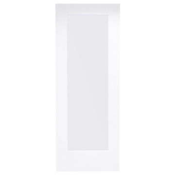 Shaker 1 Lite White Primed White Laminate Glazed Door