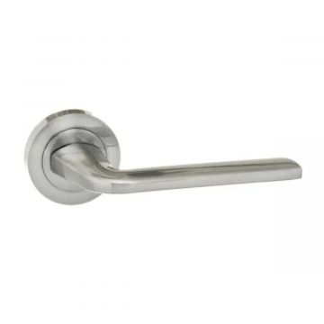Surf Door Handle on Rose Satin Chrome